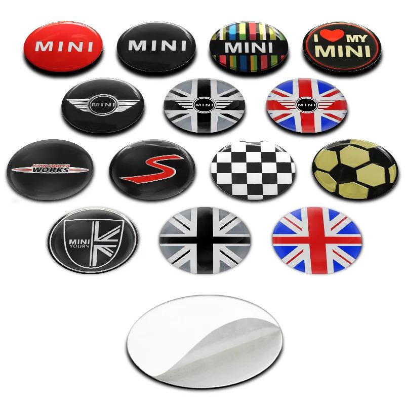 4PC 52mm Epoxy Car Styling Wheel Center Hub Caps Emblem Badge Stickers For MINI COOPER One S JCW R50 R53 F55 F56 R57 R58 R59 R60