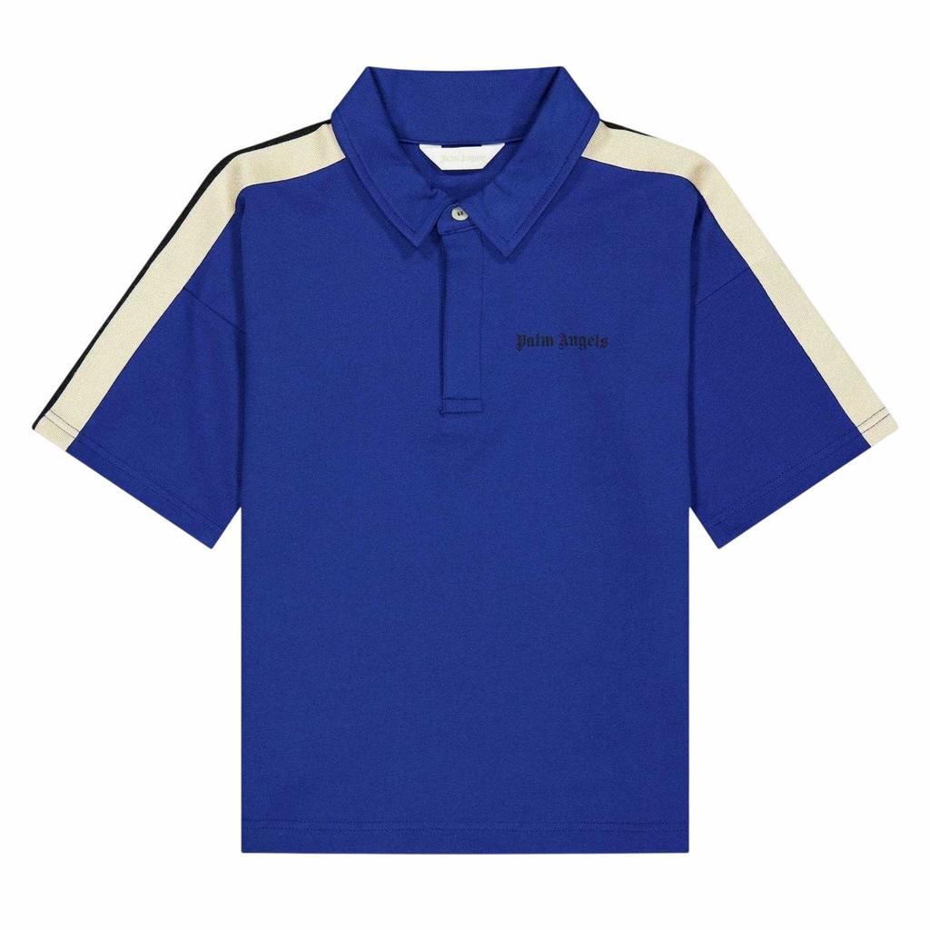 Palm Angels Childrens/Kids Track Logo Woven Stretch Polo Shirt