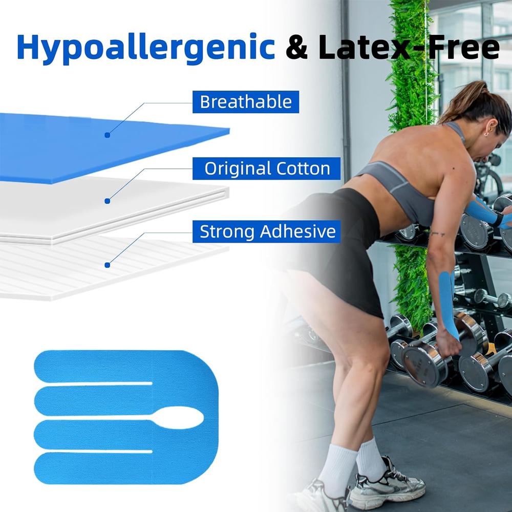 5Pcs Precut Kinesiology Tape For Wrists, Wrist Support & Stability, Wrist Pain Relief Athletic Tape - Waterproof & Elastic Tapes