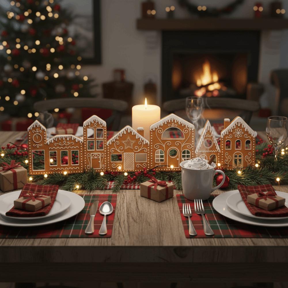 with String Light Christmas Gingerbread House Cardboard DIY Festive Atmosphere Ornament  Tabletop