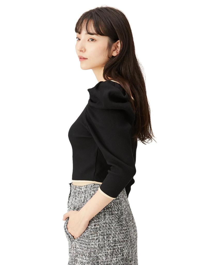 Lily Brown Mary Quant Cut Top LWCT234260 Black Women's