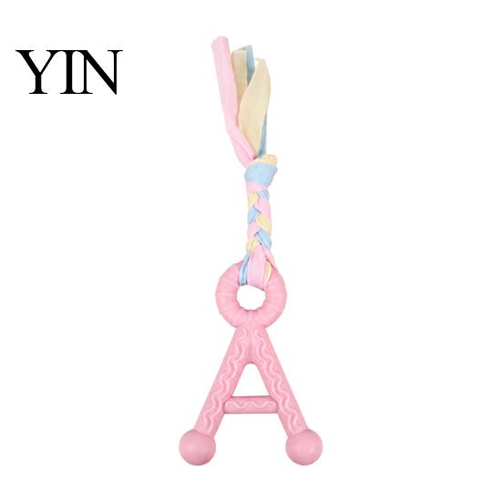 Puppy Teething Toys A-Letter Dog Chew Toy with Braided Rope, Tug of War Pet Boredom Energy Release Toy, Teeth Cleaning for Small Medium Breed Dogs Gum