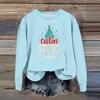 Women's Fashion Casual Long Sleeve Loose Christmas Printed Sweatshirt