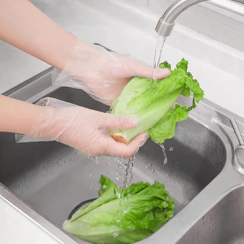 Food Grade Thickened Transparent TPE Disposable Gloves