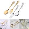 2pcs/set Spoon Charm Coffee Creative Embossed Fruit