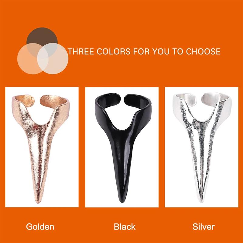 Braids Accessories Retro Punk Hair Selecting Tools Hair Accessories Gothic Talon Nail Finger Claw Spike Rings For Braiding Hair