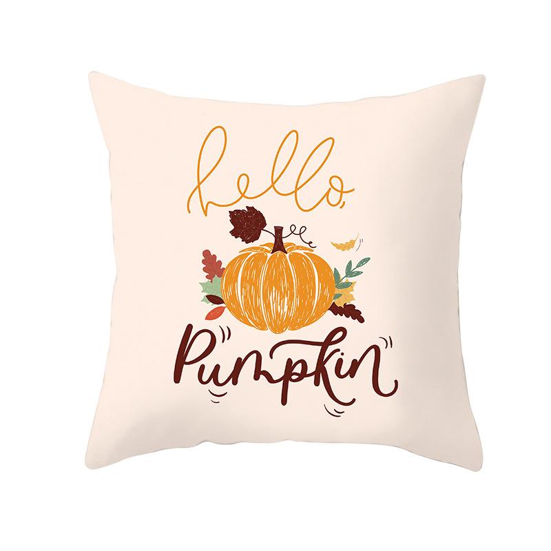 New Thanksgiving Pillow Cover Thanksgiving Harvest Pumpkin Home Cushion Cover