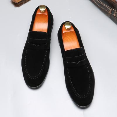 Herren Freizeitschuhe Wildleder Slipper Slip-on Lederschuhe Weiche Solide Business Schuhe Hochzeit Ballerinas Übergröße Herrenschuh