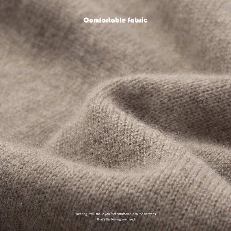 Men's 100% Cashmere Half-Zip Stand Collar Sweater