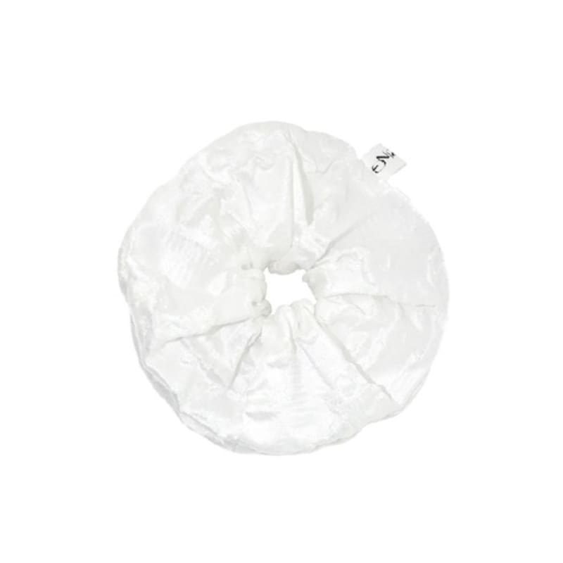 

cozing Floral scrunchie_Jacquard white white