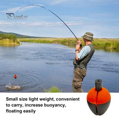 10 pezzi galleggianti da pesca ovali in EVA ad alta visibilità, galleggiabilità, boa da lancio lunga, galleggiante galleggiante, accessori per la pesca alla carpa in acqua salata e dolce