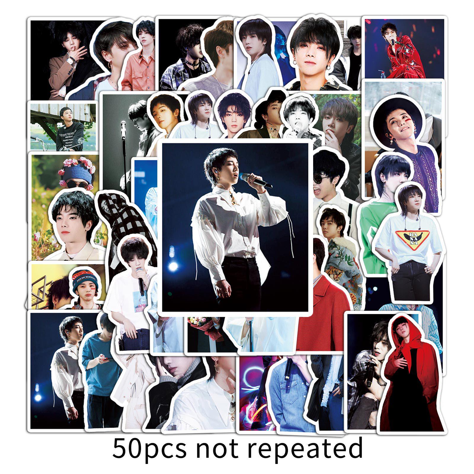 Hua Chenyu Stickers - 50 Sheets: Notebook, Stationery, Planner, Luggage, Celebrity Merchandise.