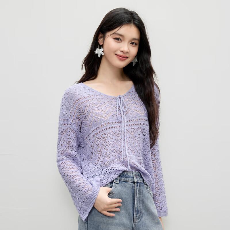 

Топ Qiushui Yiren облегающего кроя, вязаный кружевом XL