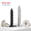 CA Black Nickel Plated Carbon Steel Super Ultra Thin Flat Wafer Cross Phillips Head Screw M1.2~M4 Self-Tapping Wood Screws