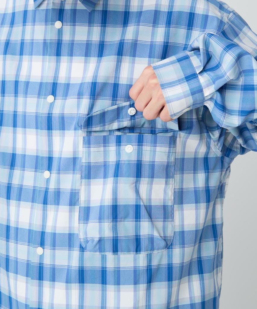 Snow Peak Fade Check Breezy Shirt Long Size M SH-26SU002 - Tops, Shirts, Sleeve, Men's & Women's, GREIGE,