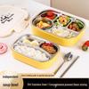304 Stainless Steel Insulated Lunch Box for Students and Office Workers, Microwave-Safe for Junior High, High School, and Work Use.