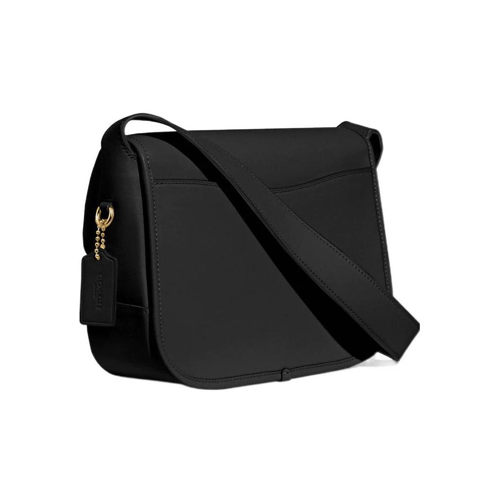 Coach Tabby 26 Unifarbene Logo-Klappe Lederschultertasche Crossbody Medium Damen Taschen Schwarz CK953-B4BK
