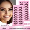 European & American Style 10-Pair False Eyelash Set with Messy Layers for Photogenic Thickness