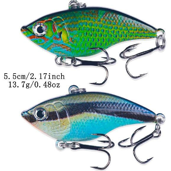 Lipless Crankbait, Rattle Trap Fishing Lures for Freshwater Saltwater, Lipless Crankbaits for Bass Fishing Lure Set for Bass Trout Walleye Redfish