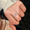 Oval Zircon Mother-of-Pearl Open Ring - Retro, Simple, Exquisite Fashion Jewelry for Women