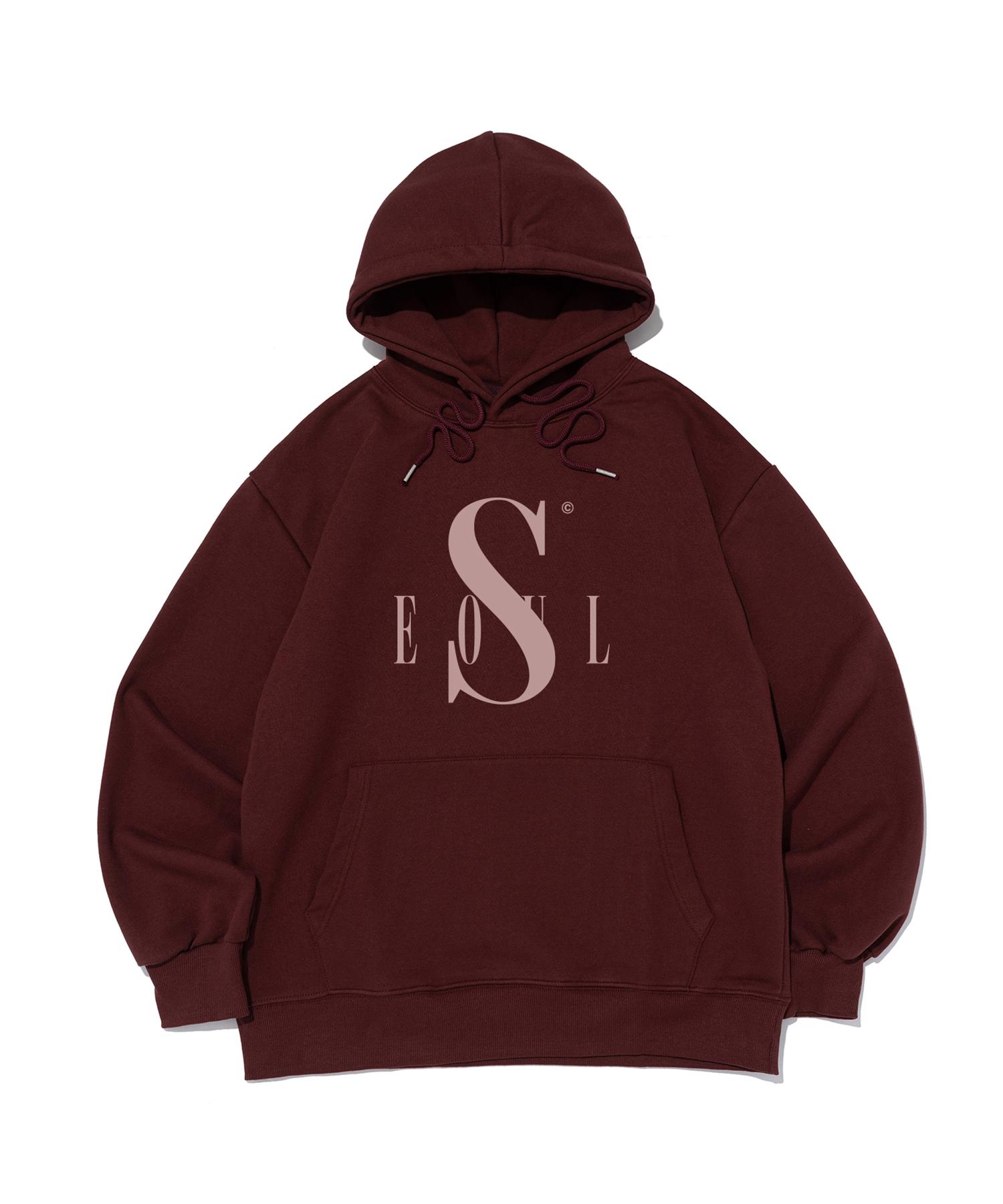 Seoul Apparel Modified Logo Hoodie (Wine) Xl