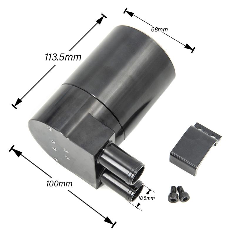Black Aluminum Alloy Reservior Oil Catch Can Tank with Radiator Hose for BMW N54 335i 135i E90 E92 E82 2006-2010