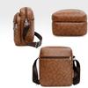 Men Shoulder Bag Waterproof Large Capacity Messenger Bag Adjustable Strap Outdoor Travel PU Leather Casual Simple All-Match Bags
