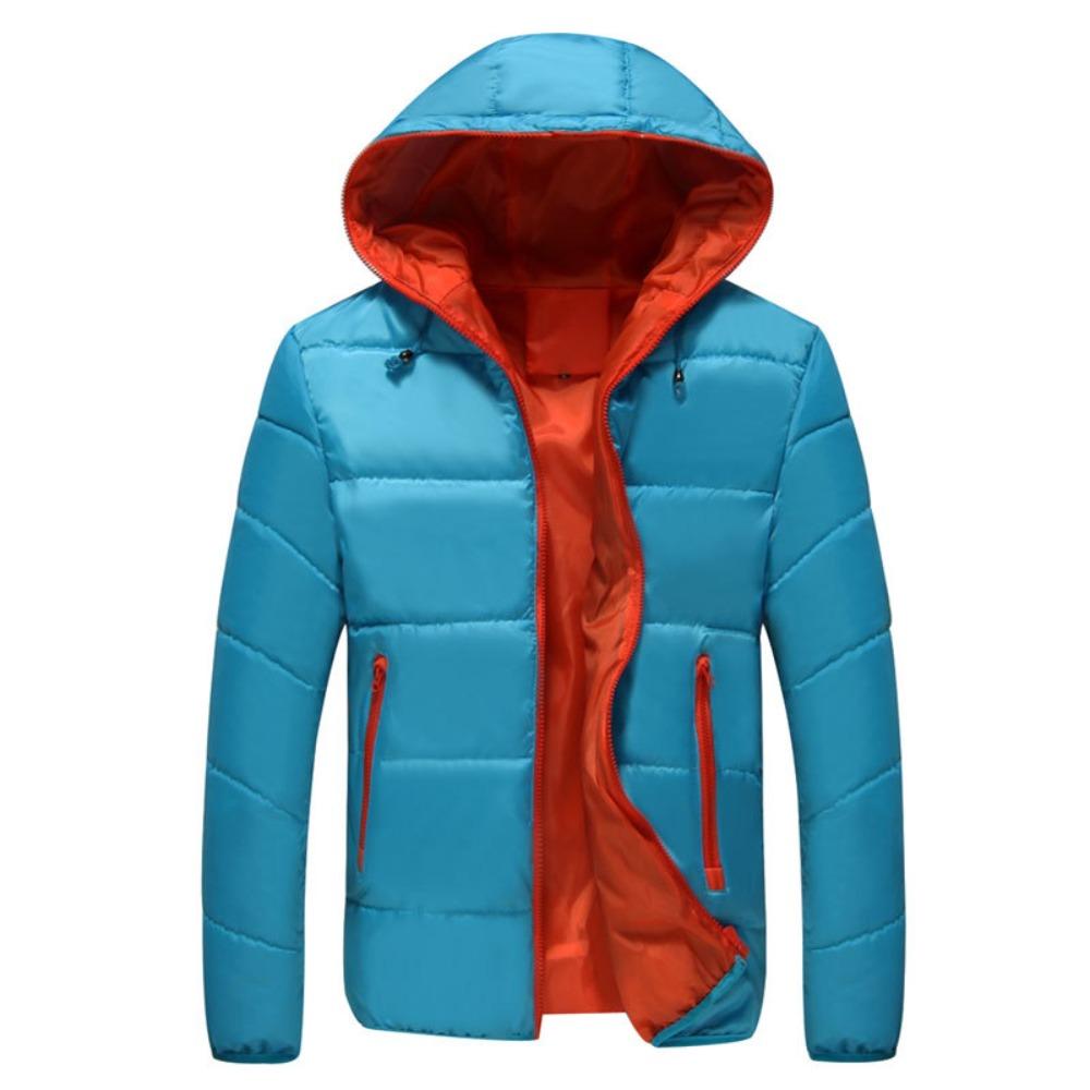 Men's Casual Hooded Parkas - Autumn Winter Thin Cotton-Padded Hooded Jacket for Outdoor Wear