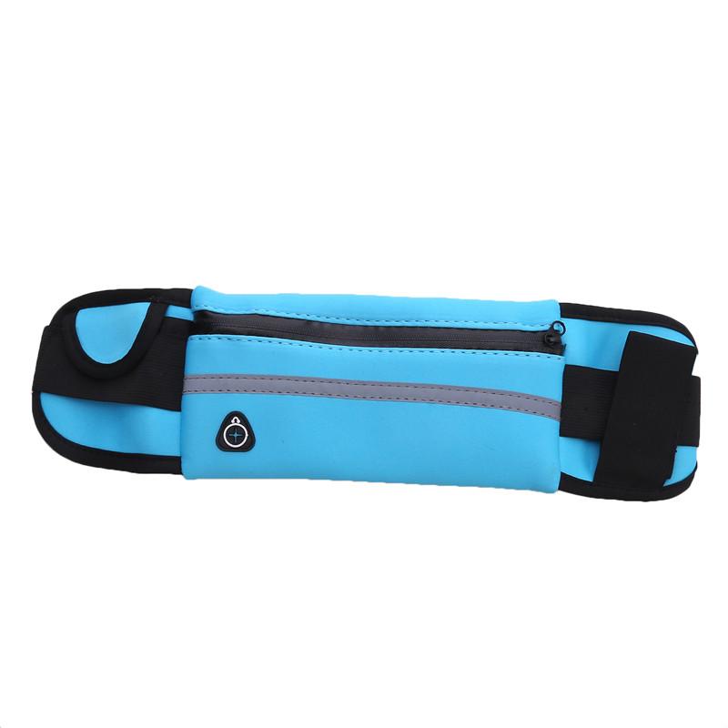 

Sport Running Waist Bag For Women Men Comfortable Gym Fanny Bag Safty Tape Cycling Phone Case Running Belt синій