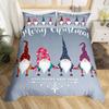 Xmas Duvet Scandinavian Christmas Santa Gnomes Comforter Cover Snowing Santa Claus Bedding Sets Romantic Candlelight Quilt Cover