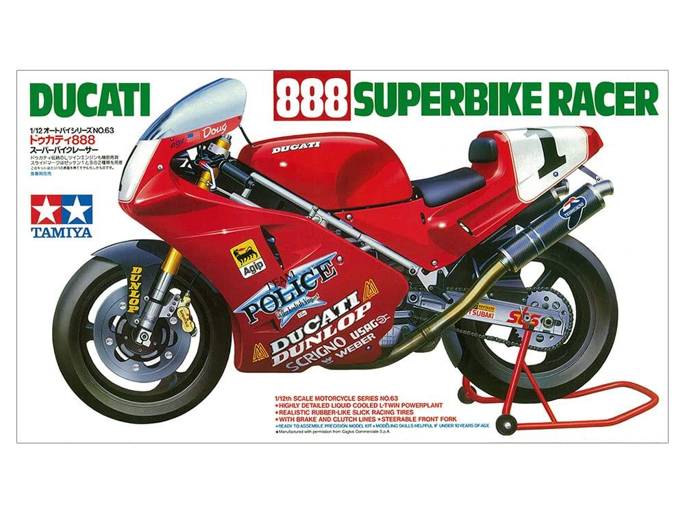Série 63 de Motocicletas Tamiya Ducati 888 Superbike Racer Modelo de Plástico 14063 1/12 Nº