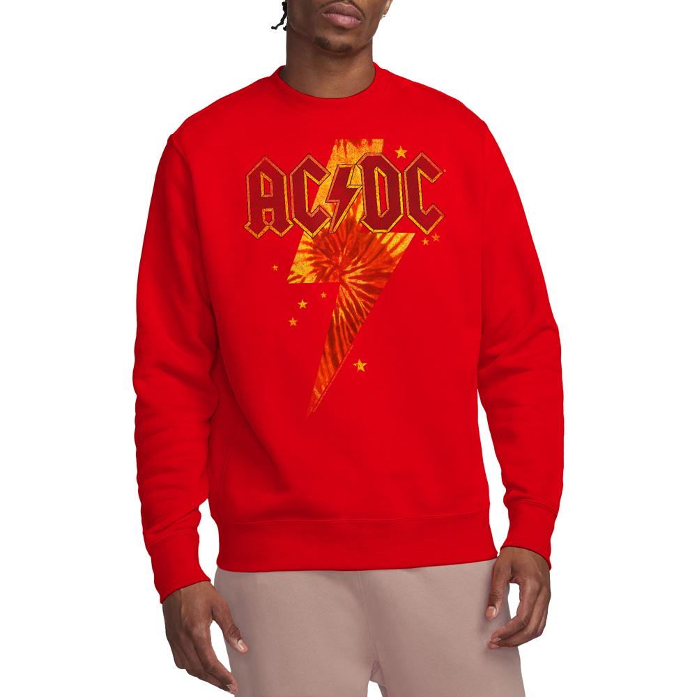AC/DC Unisex Adult Tie Dye Bolt Sweatshirt