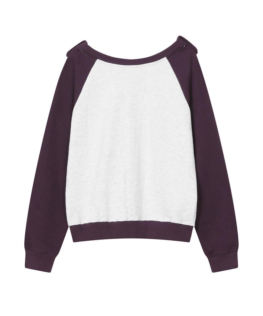 BAUF Boat Neck Pocket Sweatshirt [Purple]