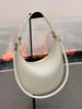 European & American Trend: Genuine Leather Women's Half-Moon Underarm Bag - Exquisite, Relaxed Casual Woven Handbag
