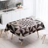 Black and White Geometric Tablecloth Anti-Stain Waterproof Dining Table Home Decor Rectangular Kitchen Fireplace Countertop