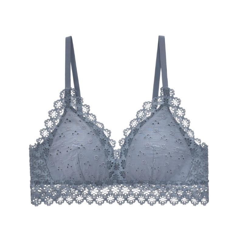 Sexy Lace Triangle Cup Bra Cover Comfortable Thin Small Chest No Empty Cup No Steel Ring Gathering Underwear
