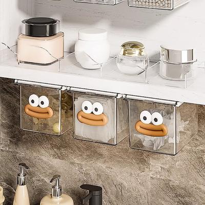 Boîte de Rangement Type Tiroir Sous Meuble Miroir Dessin Animé Toilette Coton Tige Corde à Cheveux Organisateur Étagère de Rangement Boîte à Bijoux