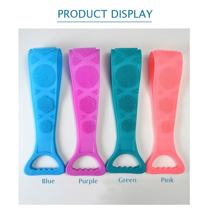 Silicone Brushes Bath Towels Rubbing Back Mud Peeling Body Massage Shower Scrubbing Bath Belt Flexible Scrubber Skin Cleaning