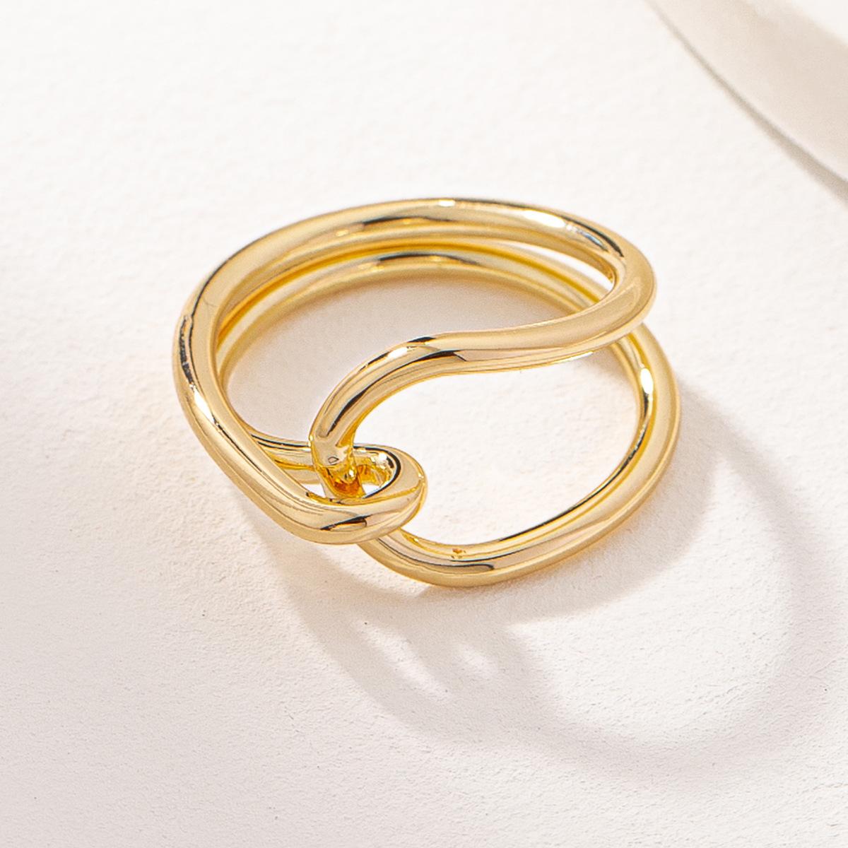 INS explosive jewelry 1 metal copper line cross women s ring