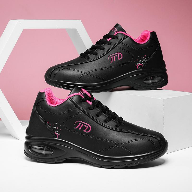 Womens Running Shoes Ladies Comfortable Waterproof Leather Basket Shoes Women High Platform Sneakers Cushion Sports Shoes