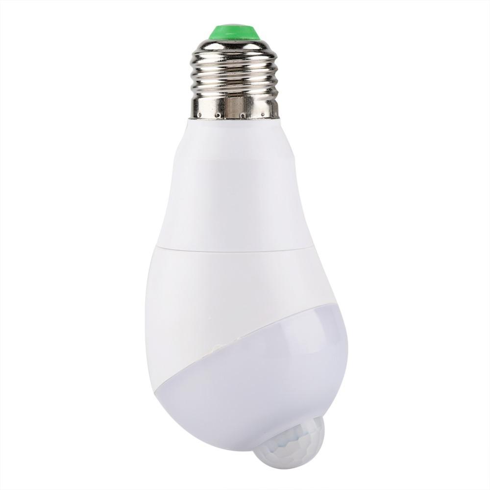 

AC 85 - 265V LED Light Bulb 350 Degree Rotating Motion Sensor Bulb Lamp Hallway 5W теплим білим кольором
