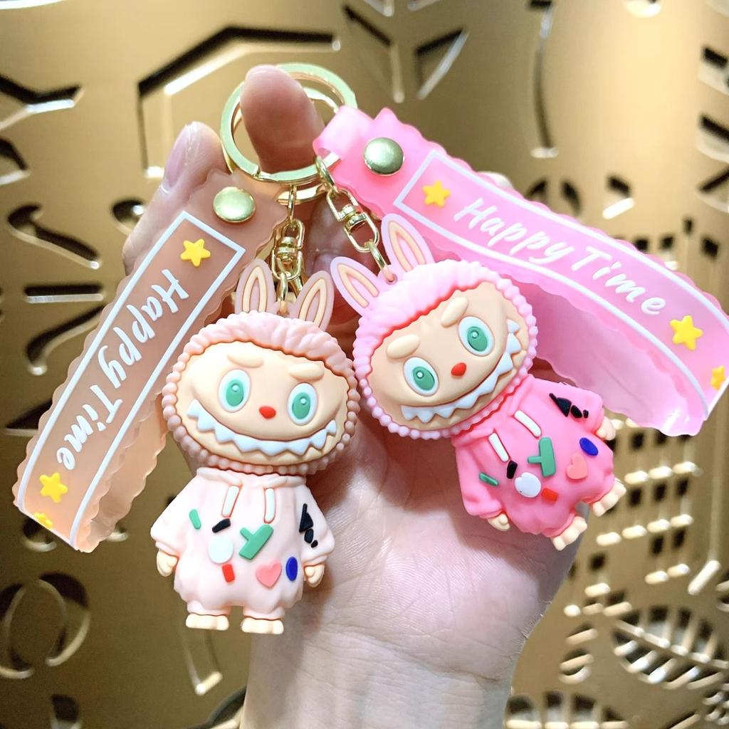 Cartoon Cute Labu Keychain Doll Gift Car Couple Pendant Bag Backpack Hanging Decoration Gift