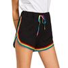 Women Shorts Summer Casual Rainbow Print Sport Elastic Short Beach Loose Trousers
