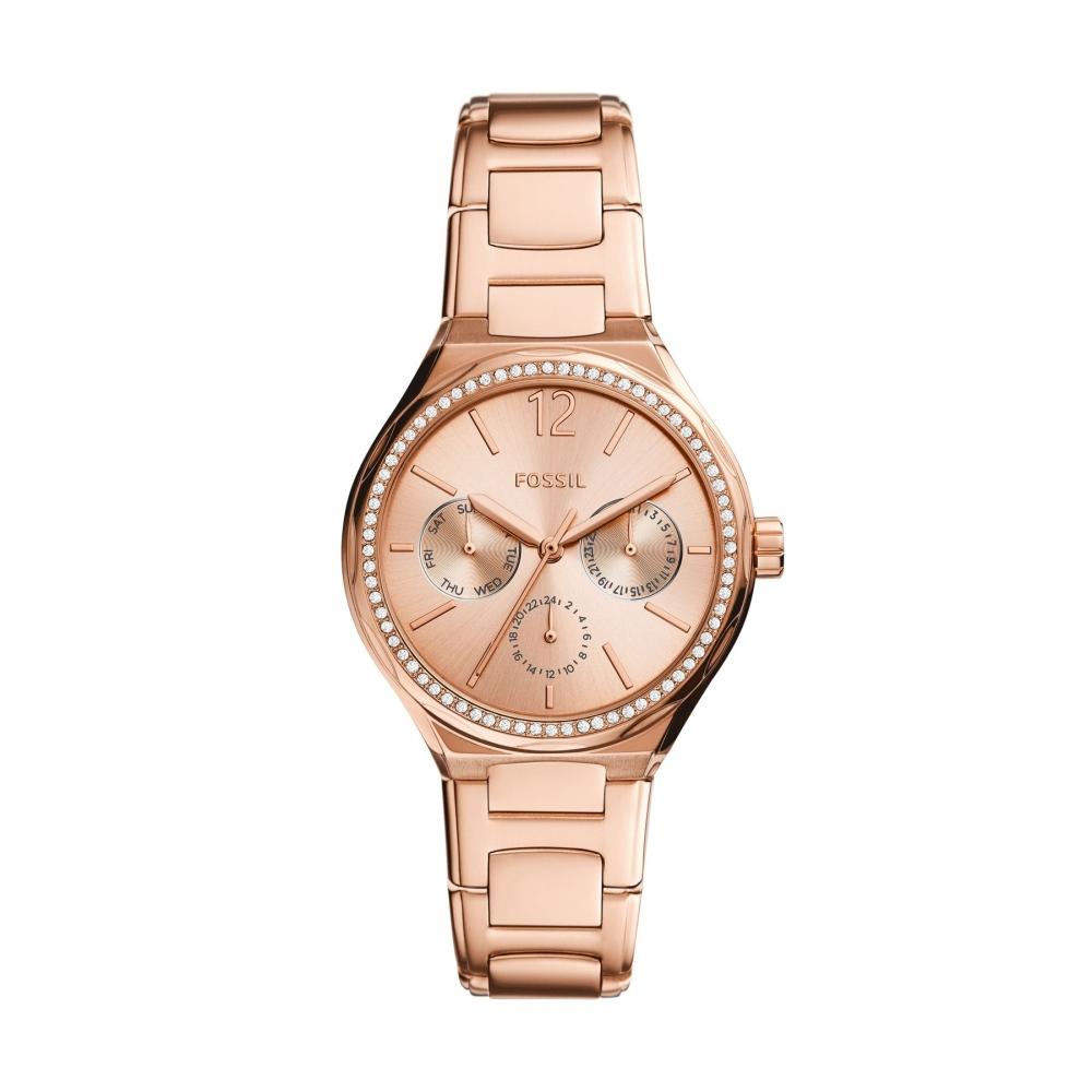 

Многофункциональные женские часы Fossil Eevie из нержавеющей стали цвета розового золота