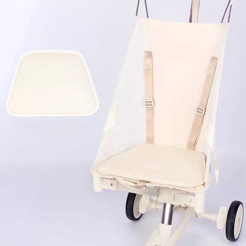 Ventilated Pram Cart Seat Cushion Infant Pushchair Mat Machine Washable Nonslip Design Durable Polyester Fabric