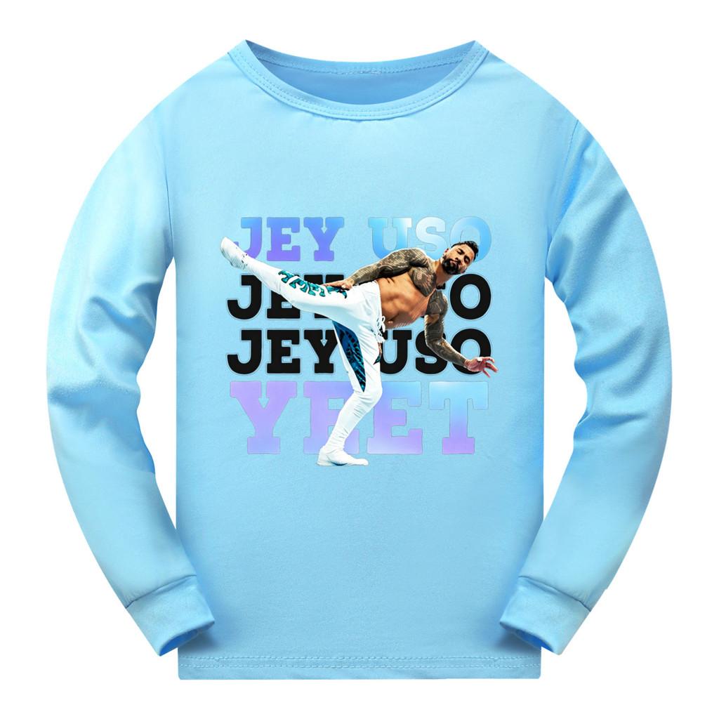 5888 Kids Boys Girls Yeet Print Long Sleeve T-Shirt