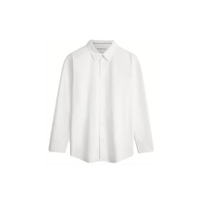 Single Breasted Embroidered Long Sleeve Shirt Men Shirts Moonlight-White J324904