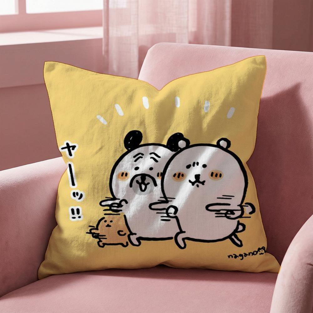 Cute J-Jokes Bear Cushion Cover Multi-Scene Pillow Cover for Home & Car - Reversible, Soft & Durable for Daily Use