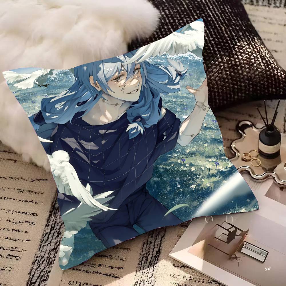 Anime Jujutsu Kaisen Mahito Pillow Case Square Pillow Bedroom Sofa Leisure Comfort Cushion Car Home Decoration