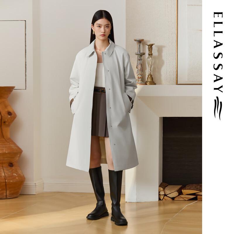 ELLASSAY Women's Elegant Goose Down Trench Coat